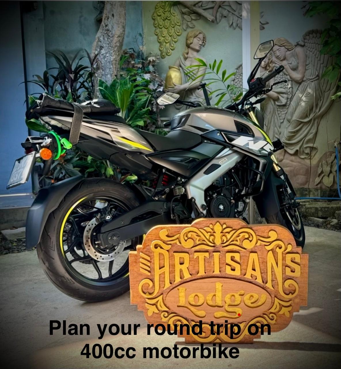 400cc Motorbike Hire - Artisan's Lodge main view